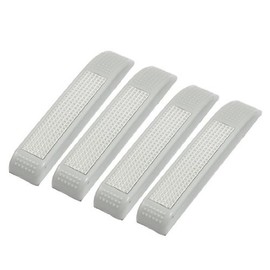 Water & Wood 4pcs Gray Silver Tone Textured Double Adhesive Back Car Door Guard Stickers with Car Cleaning Clothing