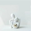 1pc Romantic Couple Statue for Home Decor – Ceramic Embrace