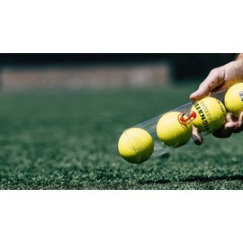 Signature Lacrosse Ball Set - Massage Balls, Myofascial Release Tools, Back Roller, Muscle Knot Remover, Firm Rubber -Scientifically Designed for Durability - 12 Green Lacrosse Balls