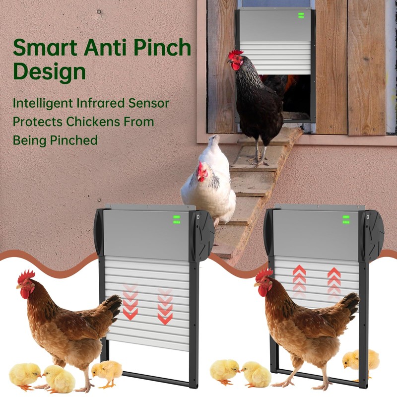 Automatic Chicken Coop Door Solar Powered, Automatic Coop Door with
