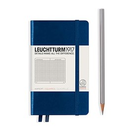 LEUCHTTURM1917 - Pocket A6 Squared Hardcover Notebook (Navy) - 187 Numbered Pages