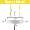 Svitzoot Canopy Metal White 100 x 18 mm Canopy Lamp