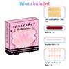 Sun&Beam Nails Handmade Nail Tips, Medium, Long, Almond, Blue, Gold,