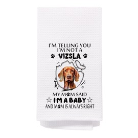 Vizsla Gifts Kitchen Towels, Vizsla Gifts for Women, Humorous Vizsla Dog Dish Towels Tea Towels for Kitchen, Gifts for Vizsla Lovers Hand Towels for Bathroom, Dog Kitchen Bathroom Decor, 16x24 Inch