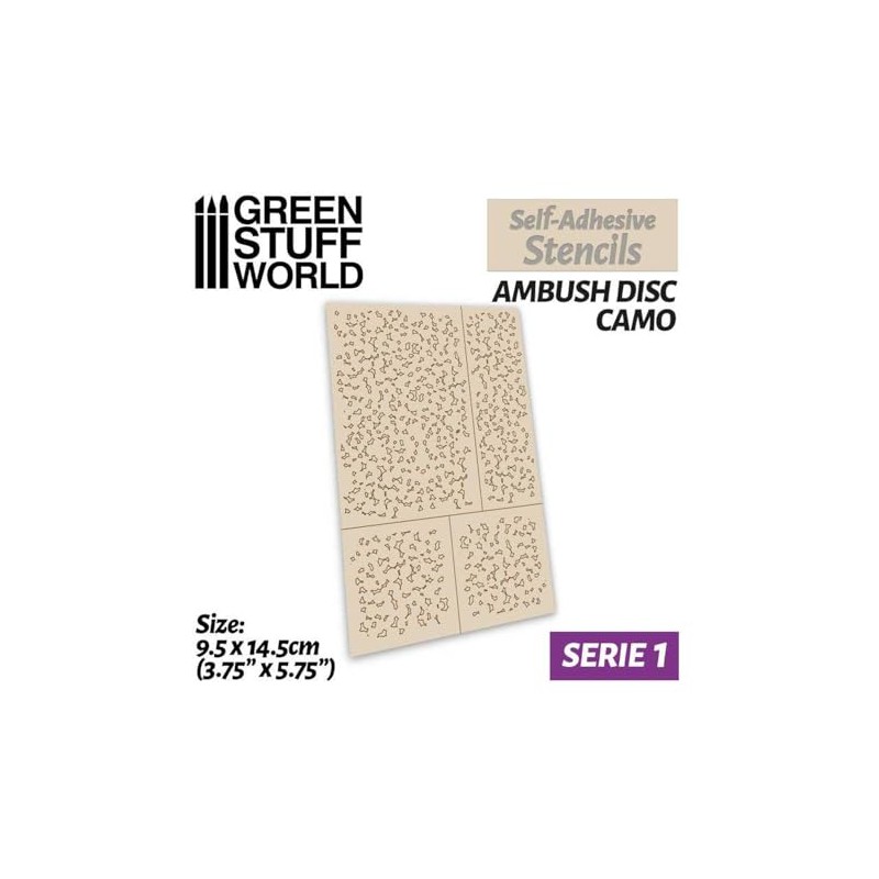 GREEN STUFF WORLD GSWD-10739 Green Stuff World Stencil Sheet Ambush