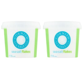 Cornish Sea Salt Flakes – 2 Pack (2 x 150g) | Hand-Harvested, Natural Sea Salt for Cooking, Baking & Finishing | Resealable Pots for Kitchen & Table Use