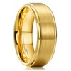 King Will GLORY 8mm Women Mens Gold Tungsten Carbide Ring
