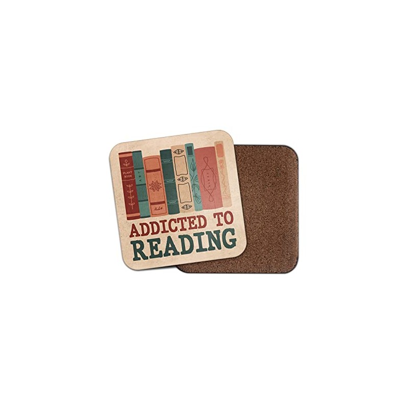 Square Single Coaster - Addicted to Reading Read Books Addict