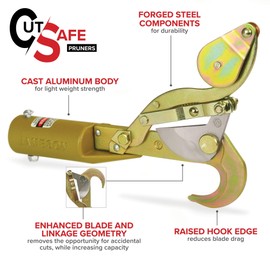 Jameson Fixed Pulley Pruner Kit with Premium 20 ft Bumpy Rope - 1.25 in. cutting capacity