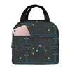 Retro Video Game Pattern Lunch Bag for Women & Men,