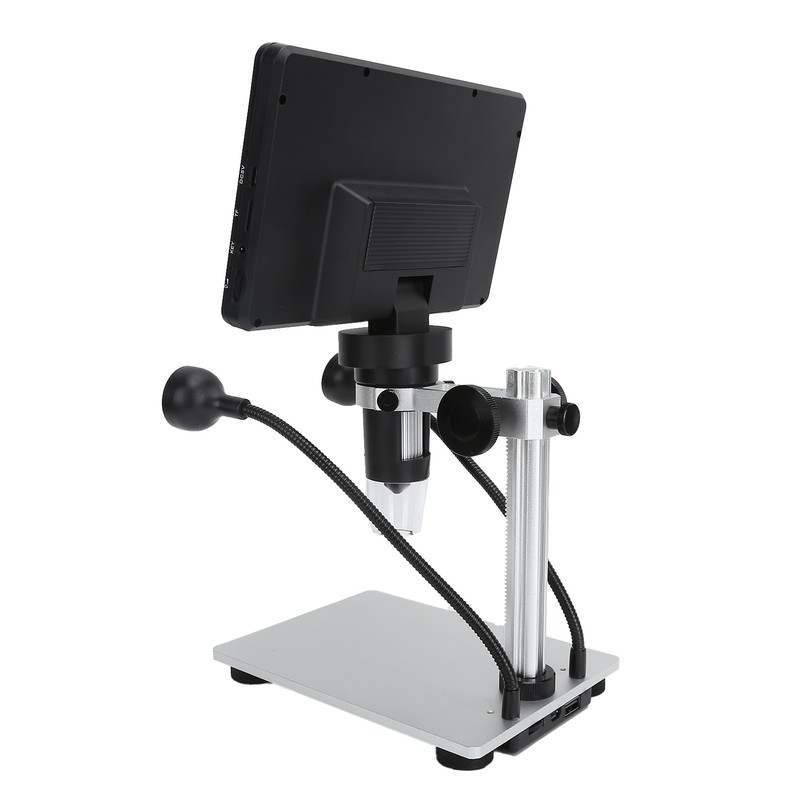 DM9 Digital Microscope 7‑Inch Screen 8 LED Lights Adjustable Brightness