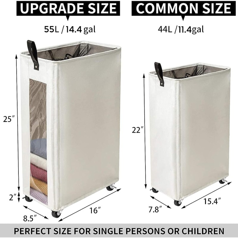 ZERO JET LAG 25 Inches Slim Laundry Storage Hamper -