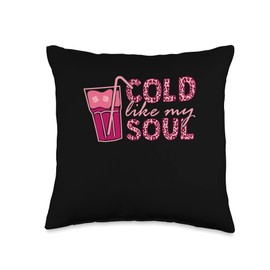 Cold Like My Soul Iced Coffee Throw Pillow