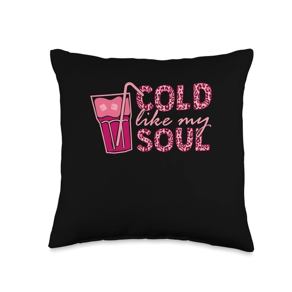 Cold Like My Soul Iced Coffee Throw Pillow