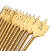 13Pcs 1/4in Hex Shank High Carbon Steel Flat Drill Bit
