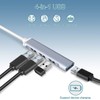 BuFan Hub USB 3.0, Ultradelgado Convertidor 4 en 1 Velocidad