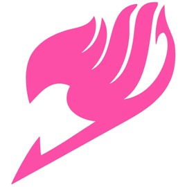 Fairy Tail Vinyl Sticker Decal (3.6" x 4", Hottest Pink)