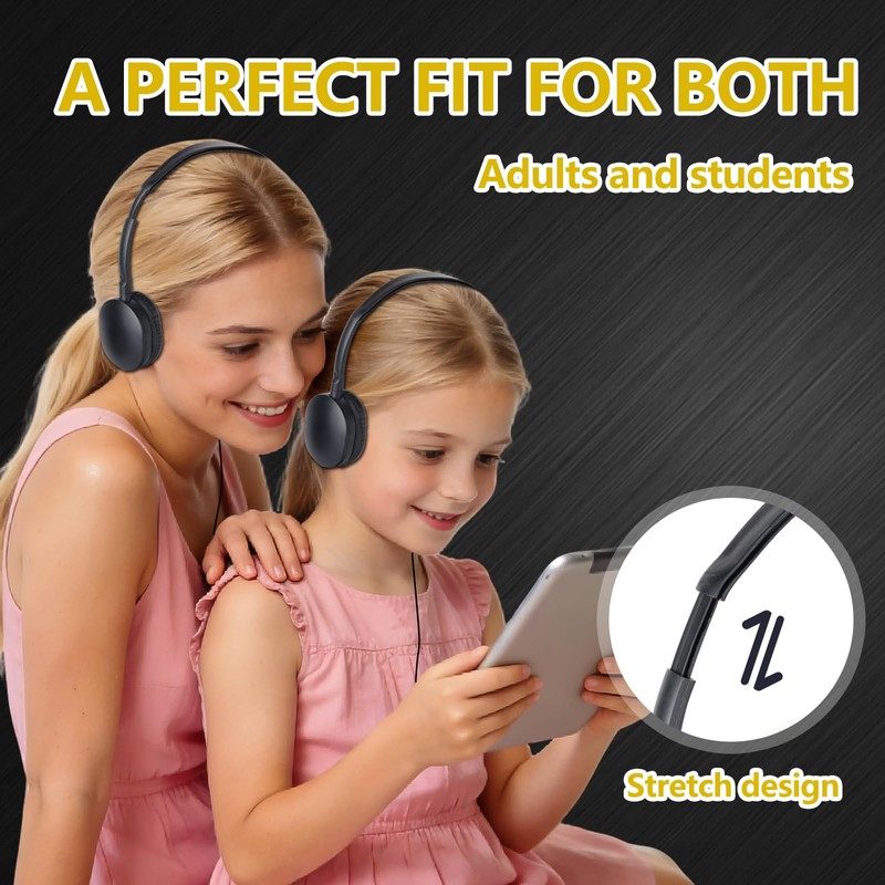 YFSFQS USB Type C Kids Headphones Bulk for Classroom School