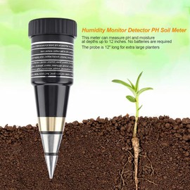 Raguso 2 in 1 Humidity Monitor Detector PH Soil Meter Tester Moisture Light Sensor Acidity Test Tool for Farm Garden Lawn Agricultural Use