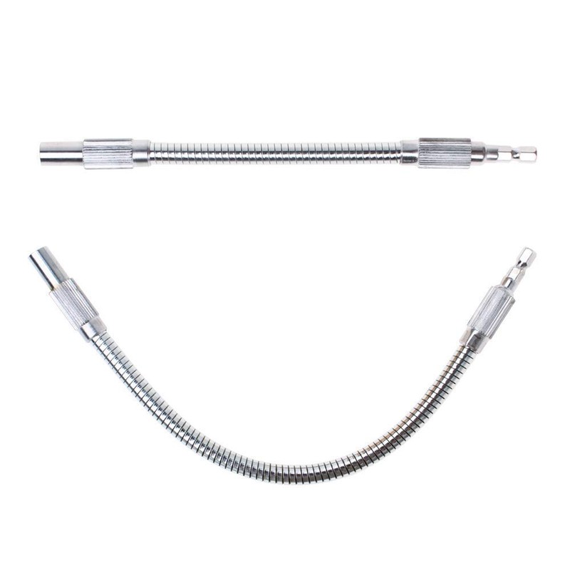 AUTOTOOLHOME 2pc Flexible Extension Drill Bit Holder Flex Shaft Impact