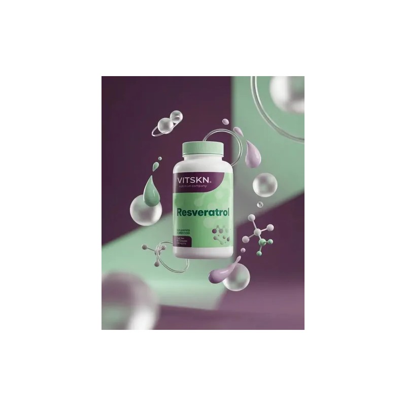Resveratrol 550mg 60 Cápsulas Skin Vit Vegano Sin Gluten
