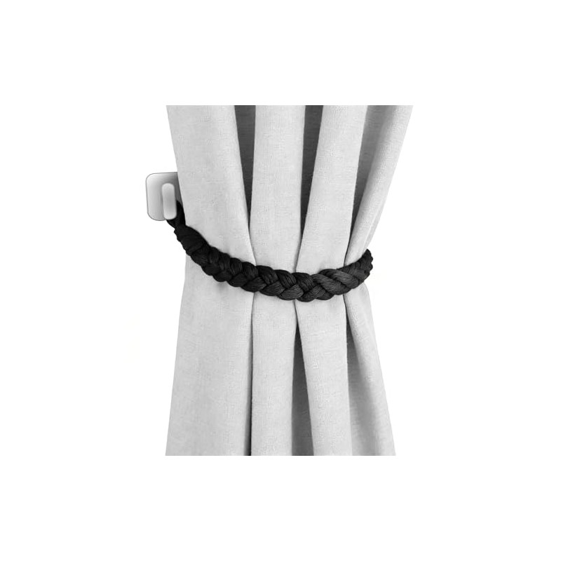 Curtain Rope Tiebacks, Boho Style Curtains Tied Backs Hand-Woven Knitted