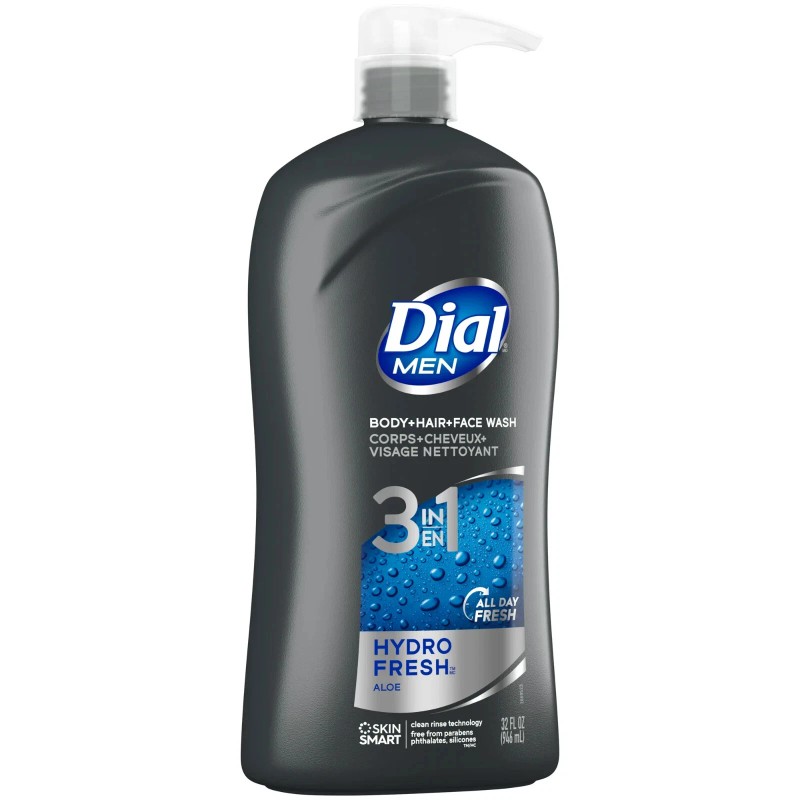 Dial Men 3in1 Body, Hair and Face Wash, Hydro Fresh,