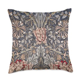 Artgalla Honeysuckle William Morris Art Nouveau Pattern Throw Pillow, 18x18, Multicolor