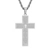 RWQIAN Men's Cross Necklace Silver Gold Black Cross Necklace with