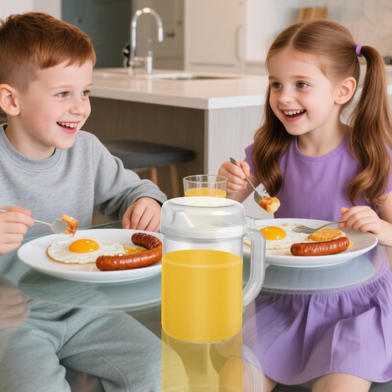 6 Pack Early Learning Kids Easy Pouring Mini Pitchers Clear