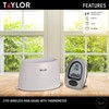 Taylor Wireless Digital Rain Gauge and Thermometer, Measure and Monitor