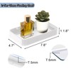 Z metnal Small Glass Bathroom Shelves, White Bathroom Floating Shelf,