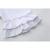 VilyR Girls Solid Cotton Ruffles Shorts (White,7-8Y)