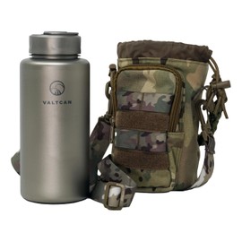 Valtcan Titanium Water Bottle EndurePro 1000ml 34oz 219 Grams Ultralight Pot Wide Mouth Sports Hiking and Camping Trail Heatable on Open Flames for Gym Workout 1.1 Quart