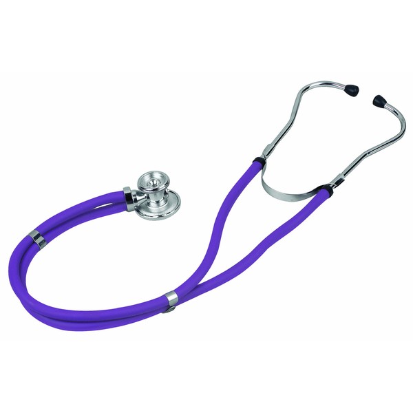 Veridian Healthcare Sterling Series Sprague Rappaport-Type Stethoscope, Purple, Boxed