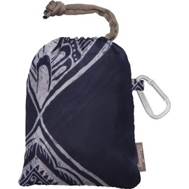 ChicoBag Vita Designer Reusable Tote Bag with Carabiner Clip | Compact Reusable Shopping Bags | Eco Friendly | Peacock Bandana