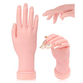 Practice Hand for Acrylic Nails Soft Touch Mannequin Hand for Nails, Flexible and Bendable Fake Hand for Nails for Nail Art Beginners,8.99 x 3.07in