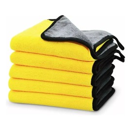5 Paño Mágico Seco Con Toalla Superfina, 30*40cm Amarillo