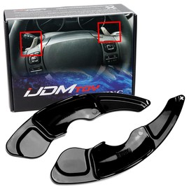 iJDMTOY Gloss Black Finish Larger Paddle Shifter Extensions Compatible with Lexus IS250 IS300 IS350 RC300 RC350 NX200t NX300 CT200h, etc