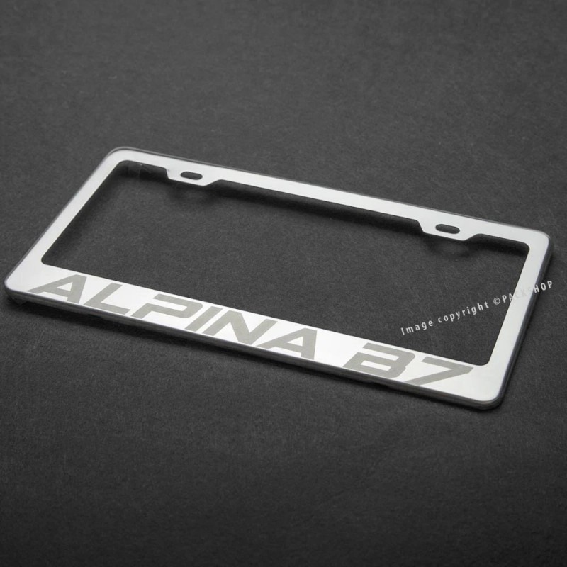 PS-AUTO Mirror Polished Stainless Steel Laser Engraved License Plate Frame