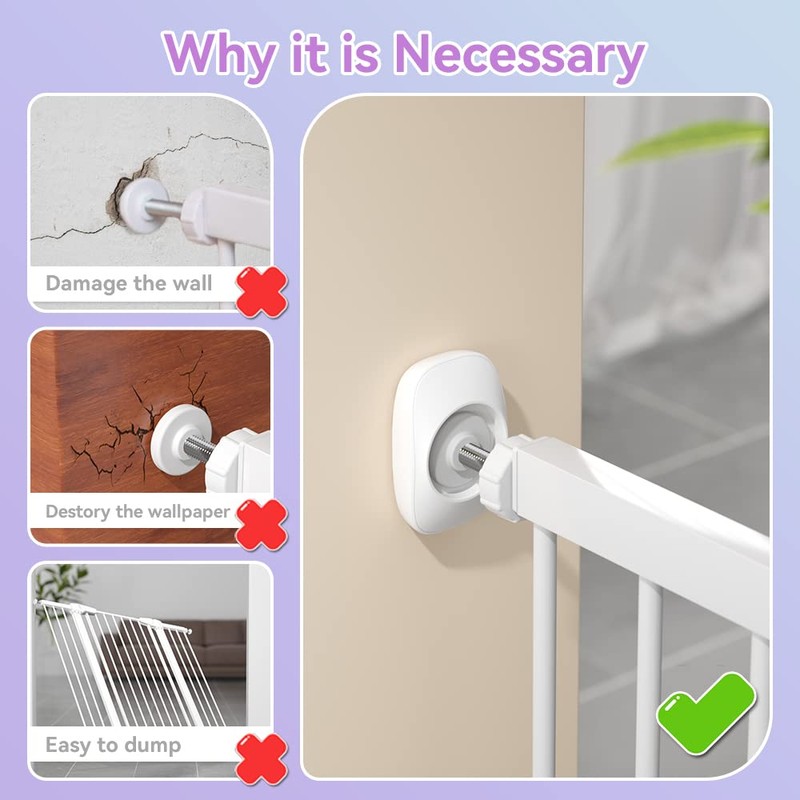 SAFELON 4 x Baby Safety Gate Wall Protector, Child and