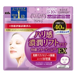 Clear Turn Firm Rich Lift Mask, EX Face Mask, 40 Pieces (x 1)