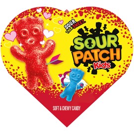 SOUR PATCH KIDS Soft & Chewy Valentines Day Candy, 6.8 oz Heart Shaped Box