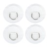 4PCS D Ring Patch PVC Round Shape Strong Stainless Steel