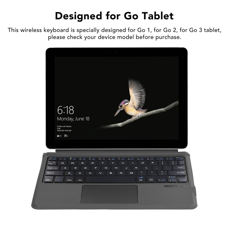 Wireless Keyboard BT5.0 Ultra Slim Touchpad PU Leather Easy Control
