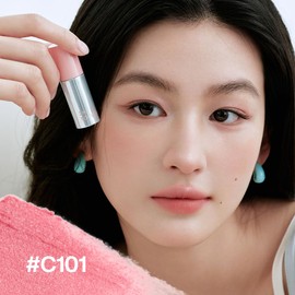 INTO YOU Airy Moisture Lipstick for Women, Long Lasting Matte Finish Lip Mud, High Pigment Color Lip Makeup, Hydrating Lightweight Mousse Texture for Women, C101 Peach Pop