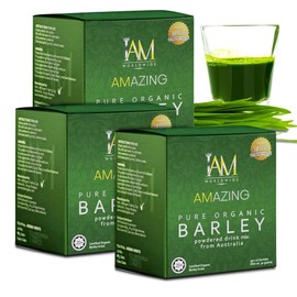 IAM Worldwide Amazing Pure Organic Barley Powdered Drink Mix - 3 Boxes