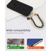 YJUBAOA 2 pcs Beaded Pearls Phone Wrist Strap, Detachable CellPhone
