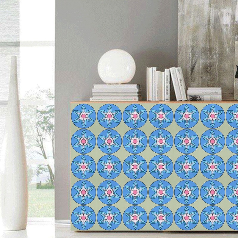 10Pcs 15x15cm Beautiful Kitchen Floor Sticker Non-Slip Removable Waterproof Wall