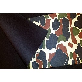 2mm Camouflage Neoprene Fabric, Scuba Wetsuit Material, Fabric For Sewing, Thin Foam Rubber Sheet (Camouflage, 1' x 2')